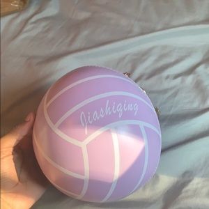 Basketball shaped crossbody bag